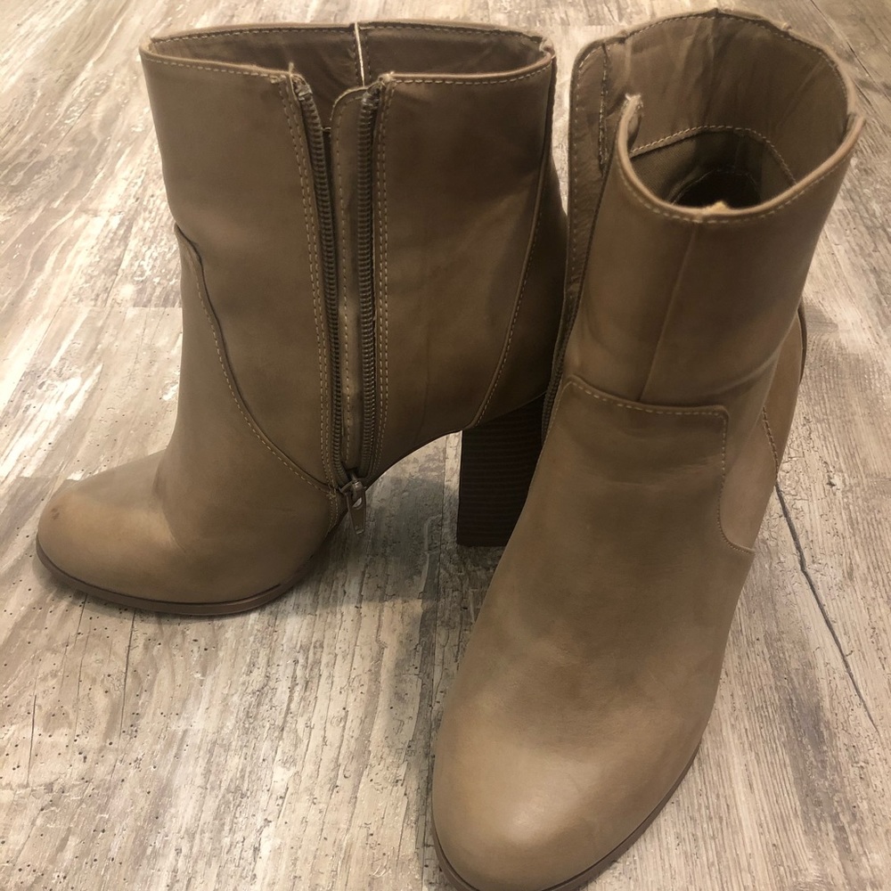 Tan booties
